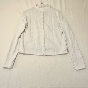 Alex mill Taylor cardigan cotton and cashmere blend xs ivory white